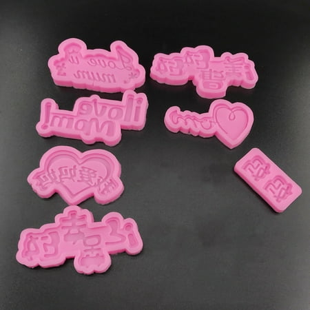 

Nice-looking Fondant Mold All Match Silicone Easy Release Mother s Day Theme Baking Mold for Desktop Multi-color Silicon