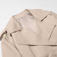 thumbnail image 6 of Cropped Trench Coat for Women Lapel Collar Belted Button Blazer Casual Trendy Elegant Office Fall Jacket, L, 6 of 6