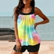 thumbnail image 4 of Traje de baño de dos piezas para mujer, trajes de baño para mujer, traje de baño de dos piezas con espalda de tirantes y estampado conservador para mujer, vestido de baño para mujer, 4 of 4