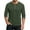 A020-Dark Green, variant on SAATLERI Mens Henley Shirts 3/4 Sleeve Casual 3 Button Raglan T-Shirts Cotton Sport Workout Tee