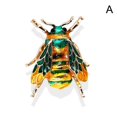 thumbnail image 1 of Vintage Enamel Bumble Bee Crystal Brooch Pin Costume S2X7 Prof P2E4, 1 of 9