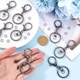 thumbnail image 3 of 120Pcs Swivel Trigger Clip Keychain Lobster Claw Clasp with Brass Jump Ring Gunmetal Alloy Split Metal Key Ring Snap Hooks Clasps for Jewelry Making Keychains Lanyards Supplies DIY Crafts Black, 3 of 6