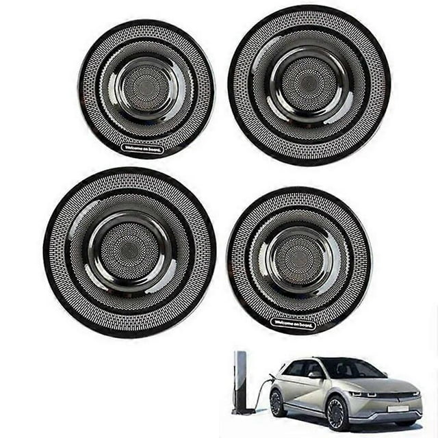 Car Door Audio Speaker Tweeters Grille Frame Cover Stainless Steel Front Rear Replacement For Hyundai Aini Krypton 5 IONIQ +