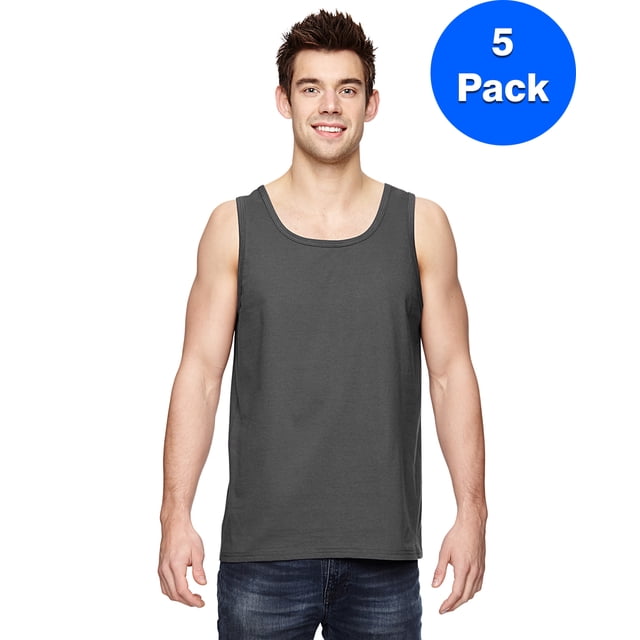 Fruit Of The Loom Men's HD Cotton Tank - 39TKR (Pack Of 5)