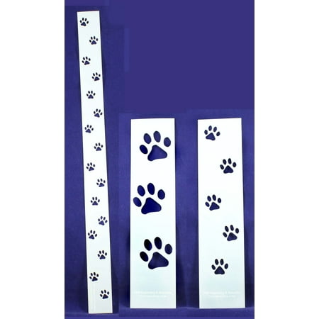 - Dog Paw Tracks 3 Piece Border Stencil Set