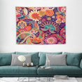 thumbnail image 4 of Vintage Boho Flower Wall Tapestry, Colorful Mandala Botanical Spring Design, 40" x 30" Hanging Decor for Bedroom and Home, 4 of 6