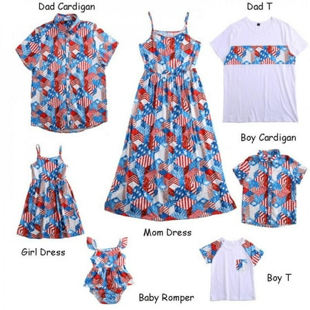 

Independence Day Baby Girl Mom Dad Boy Family Parent-Child Set Summer Family Matching Clothes Set