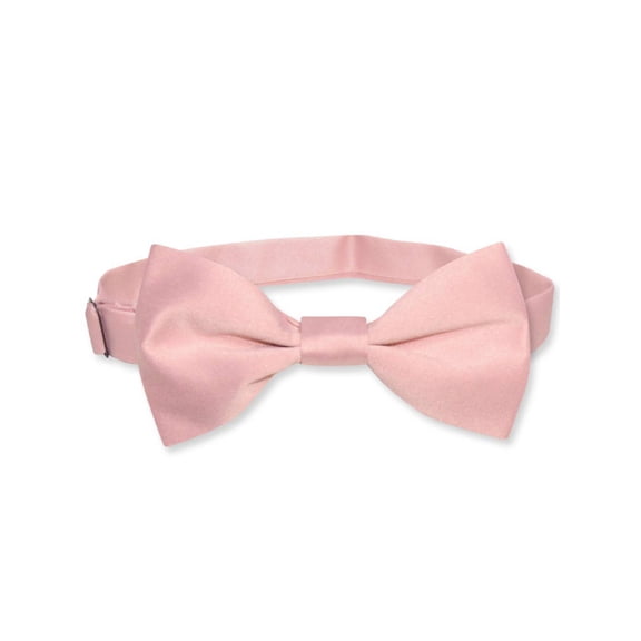 vesuvio napoli boy's bowtie solid dusty pink color youth bow tie