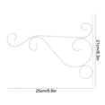 thumbnail image 4 of Gancho para plantas de hierro, soporte para plantas, suspensión de pared para plantas, para interior, exterior, maceta, campanas de viento, linterna, alimentador de pájaros[Blanco] Ecomeon no, 4 of 6
