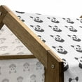 thumbnail image 5 of Tattoo Pet House, Panda Bear Portraits Mascots Pattern for in Black and White, Outdoor & Indoor Portable Dog Kennel with Pillow and Cover, 5 Sizes, Black White, by Ambesonne, 5 of 5