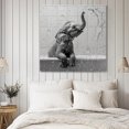 thumbnail image 4 of Grey Elephant Wall Art Painting on Canvas, Modern Art Bathtub Canvas Art Home Prints Wall Art Framed Modern Artwork for Living Room Bedroom Wall Decor 12x12in, 4 of 9