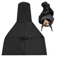 thumbnail image 1 of Cubierta para chimenea de patio al aire libre, cubierta resistente para chimenea con tela Oxford resistente a la intemperie, cordón ajustable, dobladillo elástico, 24 x 48 pulgadas, 1 of 7