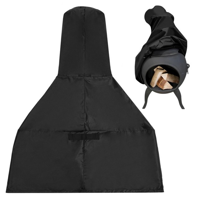 Cubierta para chimenea de patio al aire libre, cubierta resistente para chimenea con tela Oxford resistente a la intemperie, cordón ajustable, dobladillo elástico, 24 x 48 pulgadas
