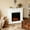 White, variant on S-HOME Freestanding Electric Fireplace TV Stand with Mantel - Realistic 3D LED Log Flame, 1400W Heater for 323 Sq. Ft.