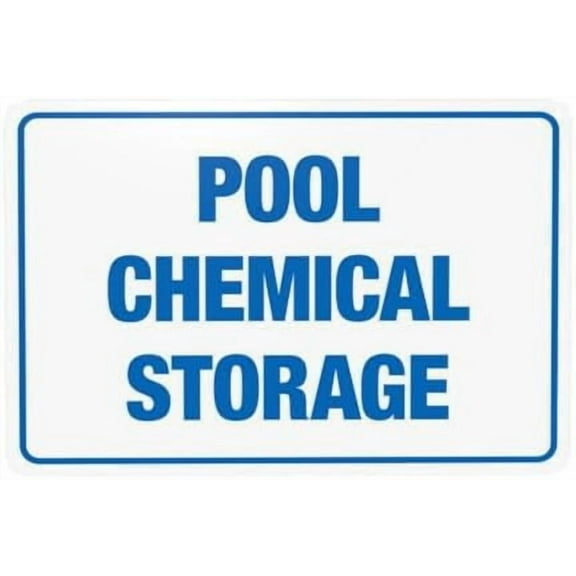 Pool Chemichal Storage Warning,Pool Security Metal Signs for Home Busines Outdoor Indoor Road Yard Garage Street Wall Caution Decor 12 x 8 Inch
