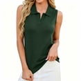 thumbnail image 2 of Posijego Women's V Neck Tank Tops Sleeveless Collared Tank Shirts Athletic Golf Tennis Shirts Casual Dressy Blouses for Women, 2 of 8