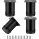 thumbnail image 1 of 4 Pieces Adjustable Furniture Legs, Round Furniture Feet Metal Stainless Steel Sofa Leg Table Feet, Adjustable Height 0-15mm, 50*80mm Black, 1 of 5