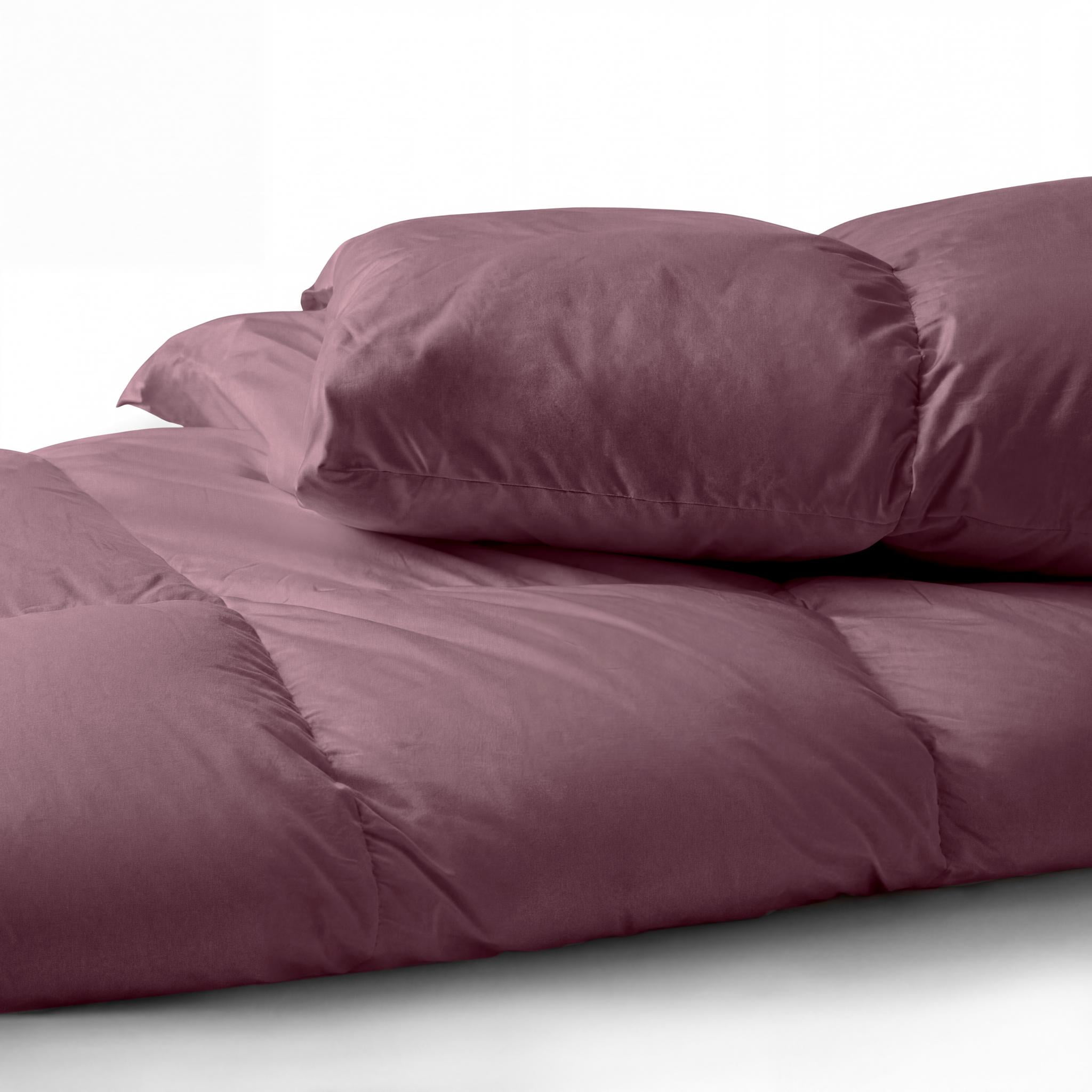 Superior Solid Comforter Down Alternative Bedding, Twin/Twin XL, Mauve