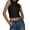 Black, variant on hotojiny Going out Tops for Women Casual Slim Mock Neck Basic Tank Shirt Summer Trendy Ruched Sleeveless Cropped Tee