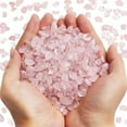thumbnail image 1 of Sinkoo Polished Gem Dyeing Rose Quartz Crystal Chips Bulk 0.66 Lb/300g Crystal Tumbled Stone Decorative Pebbles for Home Decoration & Fish Turtle Tank, Vase Filler, Plants Decor, Diy Crafts, 1 of 5