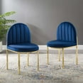 thumbnail image 2 of Side Dining Chair, Set of 2, Velvet, Gold Blue Navy, Modern Contemporary Urban Design, Kitchen Room Cafe Bistro Restaurant Hospitality, 2 of 8