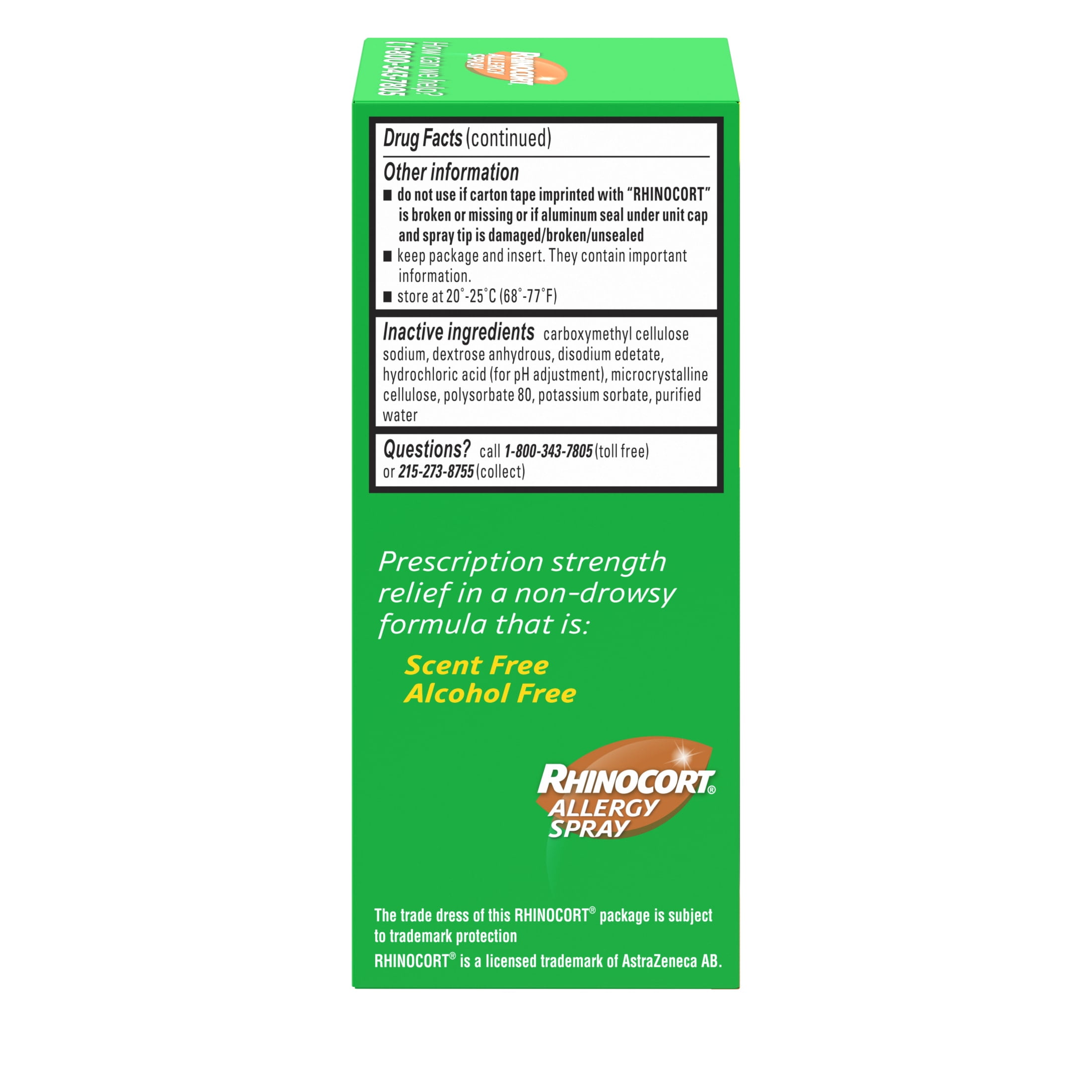 Rhinocort 24 Hour Allergy Relief Budesonide Nasal Spray, 120 Sprays