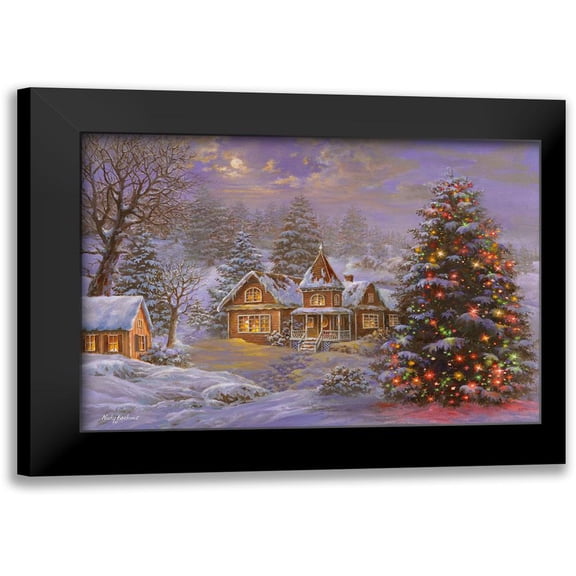 Happy Holidays 14x11 Black Modern Framed Museum Art Print Titled - Boehme, Nicky