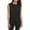 Black - black, variant on DKNY Womens Pleated Neck Halter Top Shirt, Black, Large