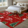 thumbnail image 4 of Large Area Rugs for Living Room Bedroom, Red Christmas 5'x8' Rug Washable Carpet Runner Indoor Outdoor, Xmas Tree Snowflake Stars Farmhouse Non Slip Floor Mats Rug for Kitchen, Bathroom, 4 of 8