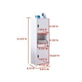 thumbnail image 3 of InRoom Furniture BM13-WH 10 x 9 x 31 in. Bathroom Cabinet, White, 3 of 3