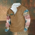 thumbnail image 2 of QIPOPIQ Unisex-Adult Fleece Quarter-Zip Cadet Collar Sweatshirt Clearance, 2 of 3