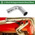 thumbnail image 2 of 90 Degree Mandrel Exhaust Tube Car Exhaust Pipe Mandrel Bend DIY Custom Tubing Pipe 2.75" OD 7.87" Leg Length 304 Stainless Steel Silver Tone, 2 of 7