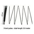 thumbnail image 3 of Color Black Fiberglass Tent Pole Simple Installation Sturdiness High Hardness High Toughness Long Service Life, 3 of 9