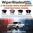 thumbnail image 2 of 2024 Honda Ridgeline Beam Wiper Blades Wipers w/2yr Warranty (Set of 2) (WiperBladesUSA), 2 of 5