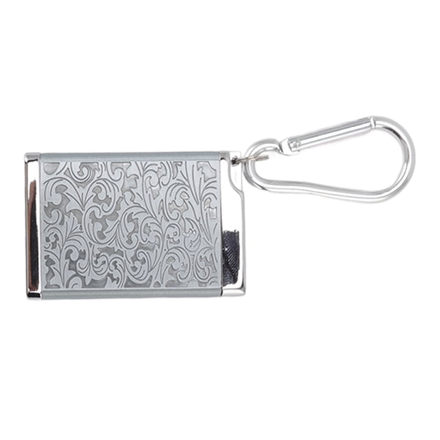 Box, Embossed Pattern Portable Ashtray Mini Size Aluminum Alloy With Carabiner For Home Room Gold,Silver,Black