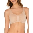 thumbnail image 4 of Fruit of the Loom Front Close Builtup Women's Sports Bra, Sand/Black (2-pack), 4 of 5