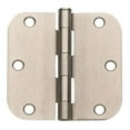thumbnail image 3 of Global Door Controls 3.5 in. x 3.5 in. Satin Nickel Plain Bearing Steel Radius Hinge (Set of 2), 3 of 4