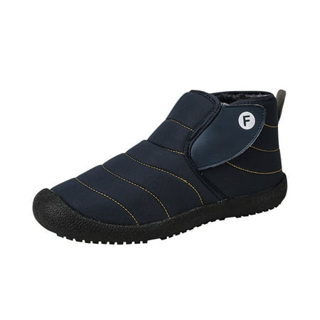 

jsaierl Men And Women Couples Comfortable Flat Heel Casual Warm And Velvet Outdoor Snow Boots
