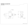 thumbnail image 2 of Kingston Brass K161A8 Shower Scape Shower Diverter, Brushed Nickel, 2 of 3