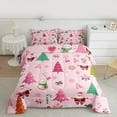 thumbnail image 2 of Manfei Happy Christmas Day Full Size Comforter Sets,Cute Cartoon Snowmen Bedding Comforter Set,Santa Claus Xmas Tree Bedding Sets For Girls,Ultra Soft Home Decor Reversible,3pcs, 2 of 8