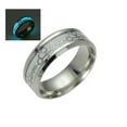 thumbnail image 4 of Love Glow In Dark Wedding Band Ring Stainless Steel Men Women Ginger Lyne Collection, 4 of 7