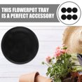 thumbnail image 3 of WASHWEPE 6Pcs Black Plastic Pots Plate Flower Pot Saucer Stable Support Indoor Planting, 3 of 7