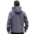 thumbnail image 3 of CHCNHAC Mens Light Weight Jackets Comfortable Windproof Water Resistant Raincoat with Pockets Outdoor Casual Rain Gear for Hiking Cycling Dark Gray M, 3 of 5
