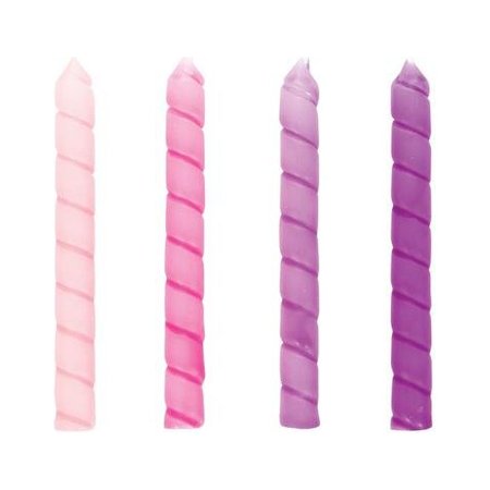 Creative Converting 347179 Spiral Candle, Pinks & Purple - Large - 144 Count