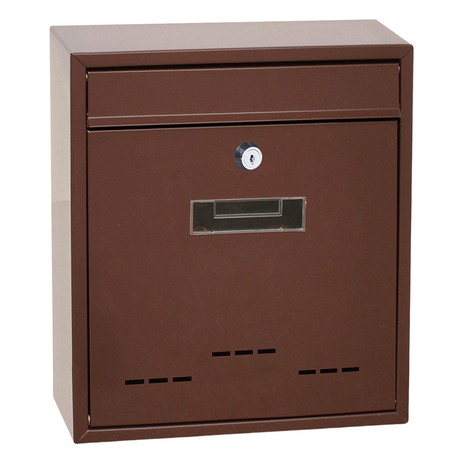 Large Wall Mount Mailbox Lockable Iron Postbox Letterbox for Home