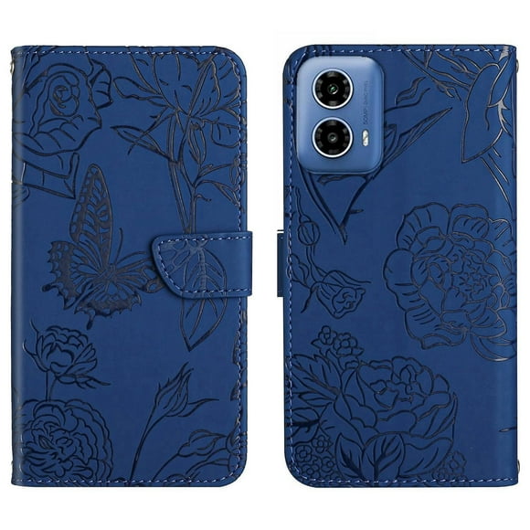 HT03 Butterfly Leather Case For Motorola Moto G34 5G