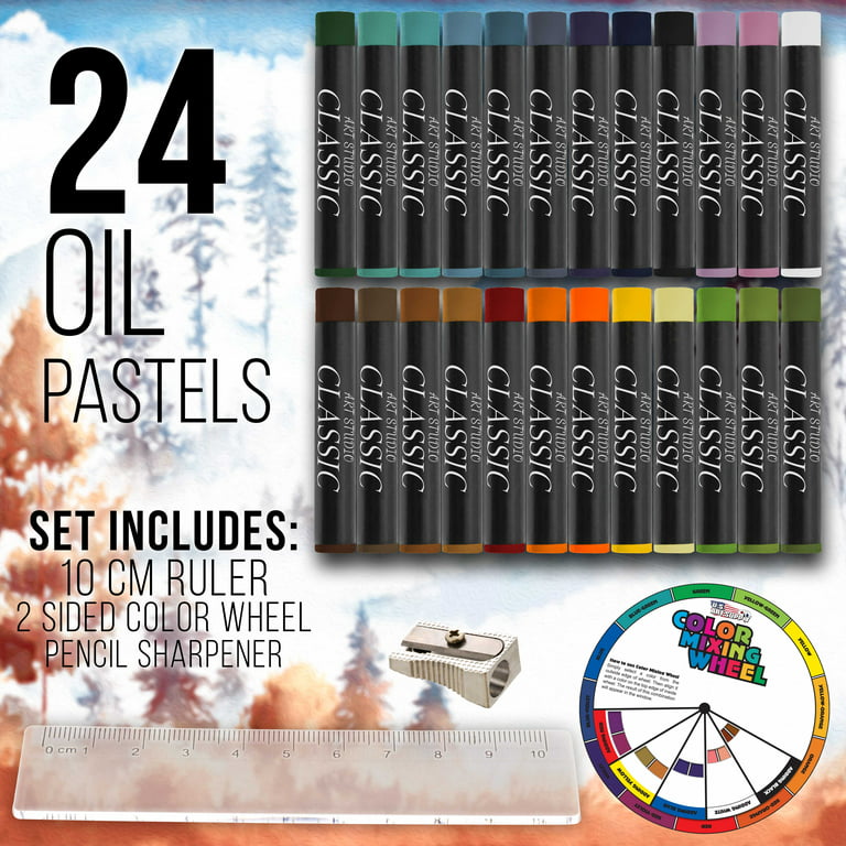 US Art Supply 50-Piece Complete Artist Painting and Drawing Set in Wood  Storage Case - 24 Acrylic Paint Colors, 4 Brushes, 12 Colored & 2 Graphite