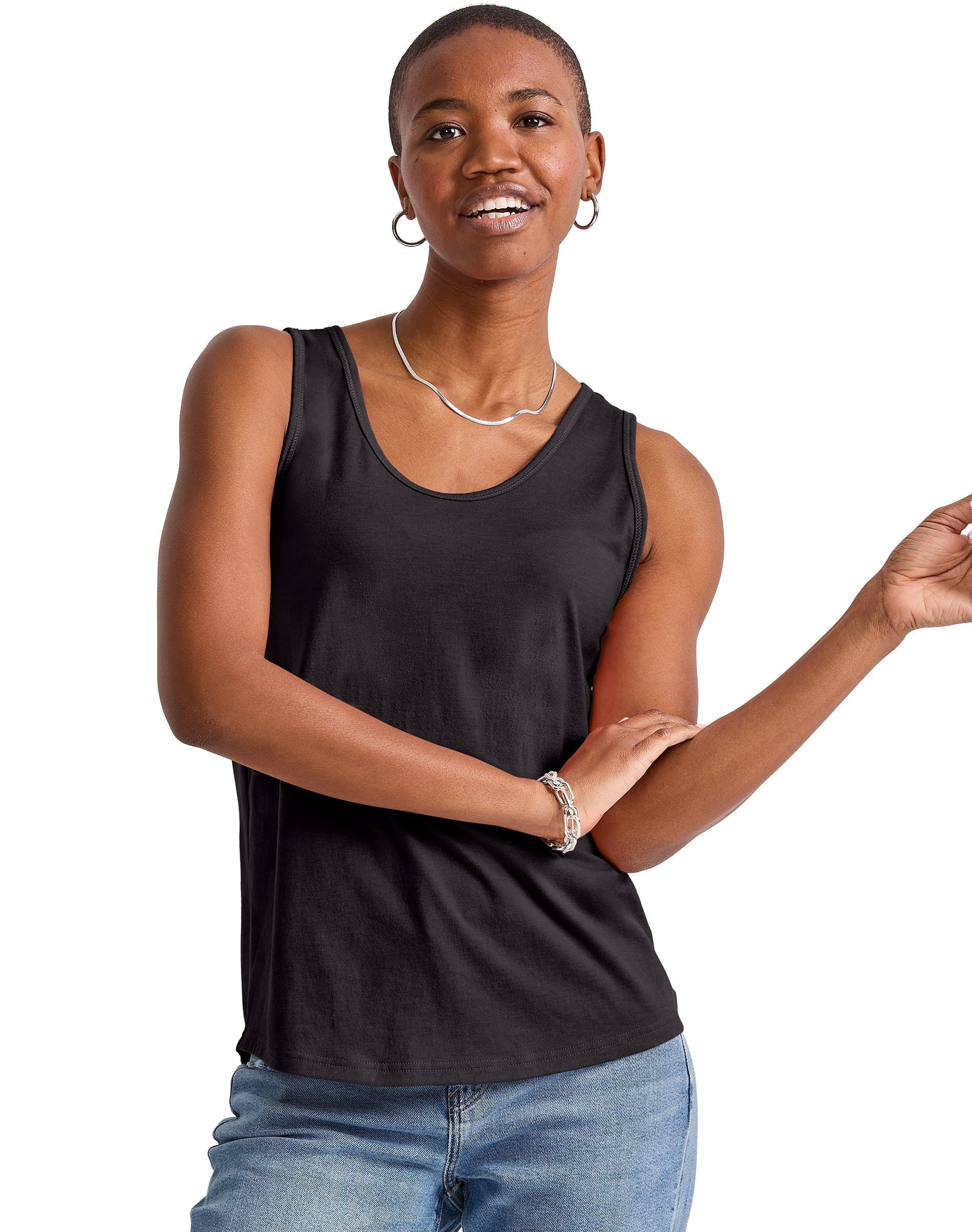 Hanes Ribbed Tanks Hanes Originals Women's Rib Tank Tops - Soft