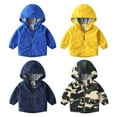 thumbnail image 2 of Maxcozy Kids & Toddler Boys Hoodie Zipper Jackets Windbreakers Coats Sweatshirts (Navy Blue, 2-3 Years), 2 of 3
