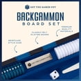 thumbnail image 2 of Set de backgammon Get The Games Out Top, tamaño de viaje, azul, 2 of 8